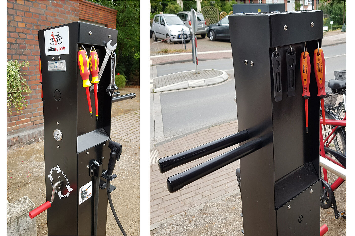 Stations-Detail Ansicht der Reparaturstation mit Werkzeug